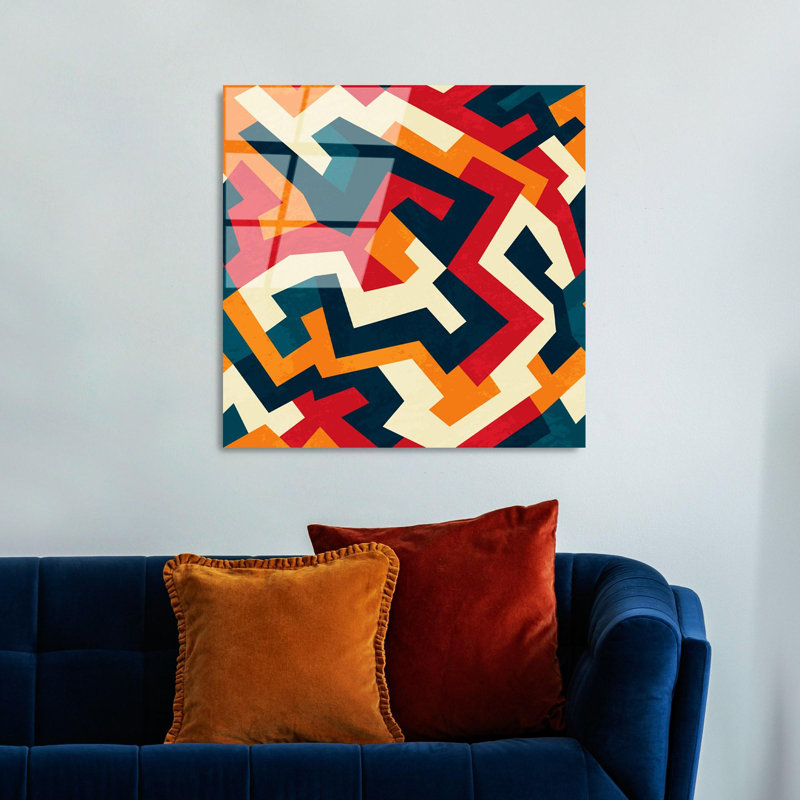 Superbe peinture décorative en verre trempé de 19,7 po x 19,7 po | 100% verre trempé, épaisseur: 0,16 pouce | Imprimé de surface arrière résistant à la décoloration, couleurs vives pour une beauté durable | Parfait pour le salon et le bureau