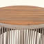 Ensemble de table industrielle rustique, table basse et table d'appoint avec design en corde tissée, ensemble de table moderne et fonctionnel pour le salon et la maison-242652123