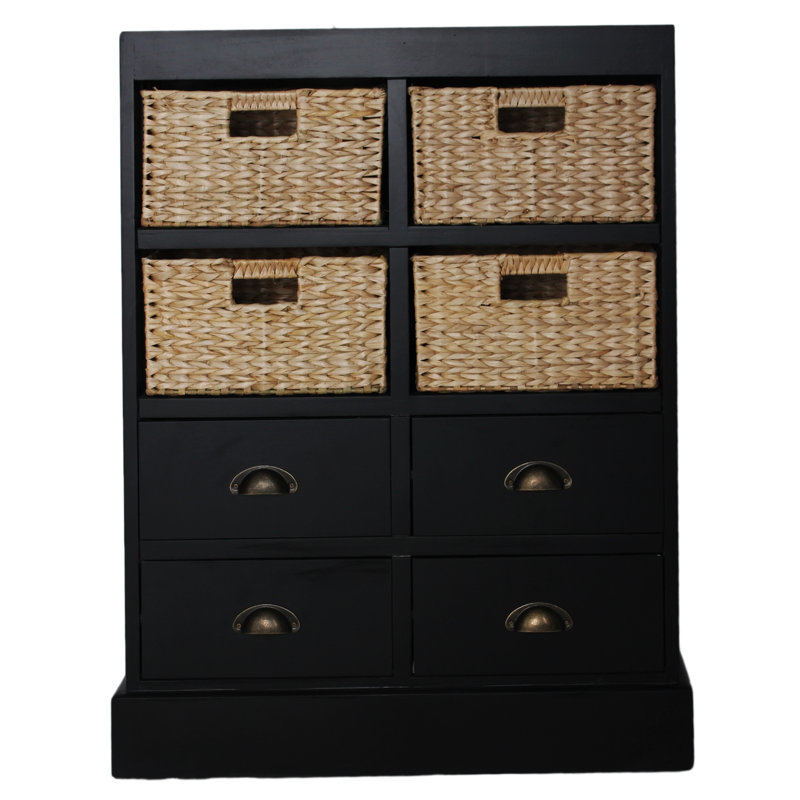 Nantucket 8 tiroirs, Noir