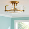 Harper 3-Light Semi-Flush Mount Retro Ceiling Light