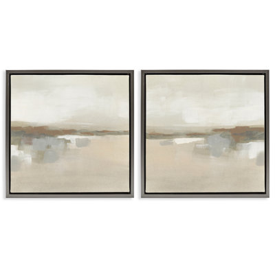 Ensemble de cadres flottants 2 pièces Earthy Landscape Impressions, design par June Erica Vess