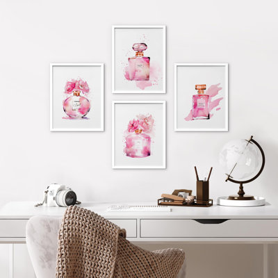 " French Perfume Bottles " 4 - Pieces