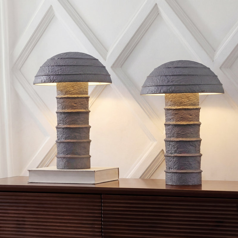 Lampe de table DEL Cremini 17,5 po, Gris