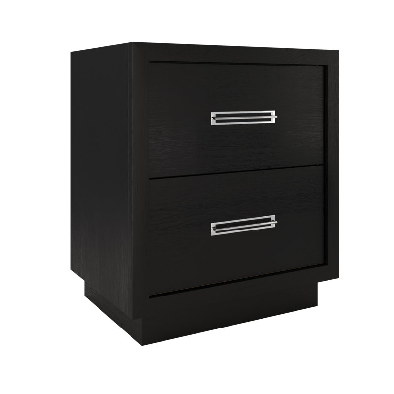 Avalon Two-Drawer Single Bath Vanity, 30", Classic Black, Polished Chrome