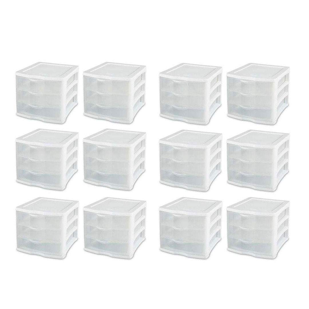 Portable 3 Drawer Storage Chest (Set of 12) Sterilite