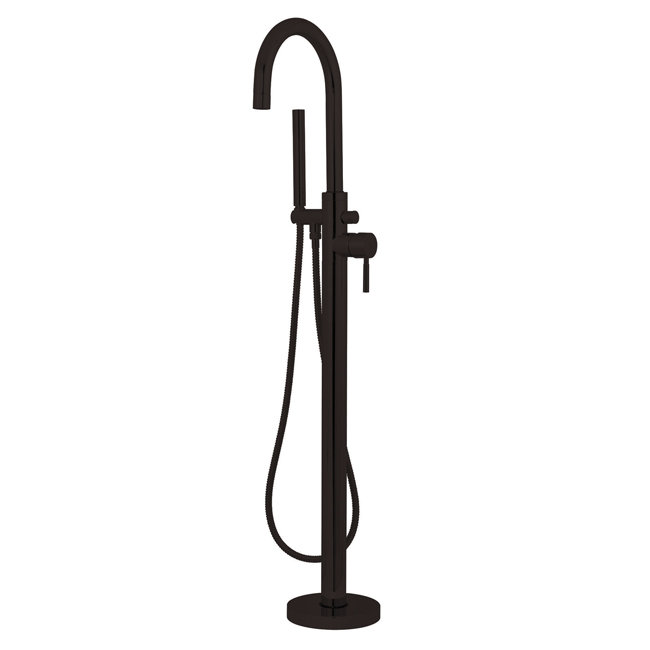 Kingston Brass Concord Single-Handle 1-Hole Freestanding Tub Faucet with Hand Shower, Oil Rubbed Bronze