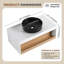 Lavabo vasque rond 36 po, meuble-lavabo mural avec rangement ouvert, finition blanche avec comptoir durable, conception moderne peu encombrante (livré dans 2 boîtes)-1694865000