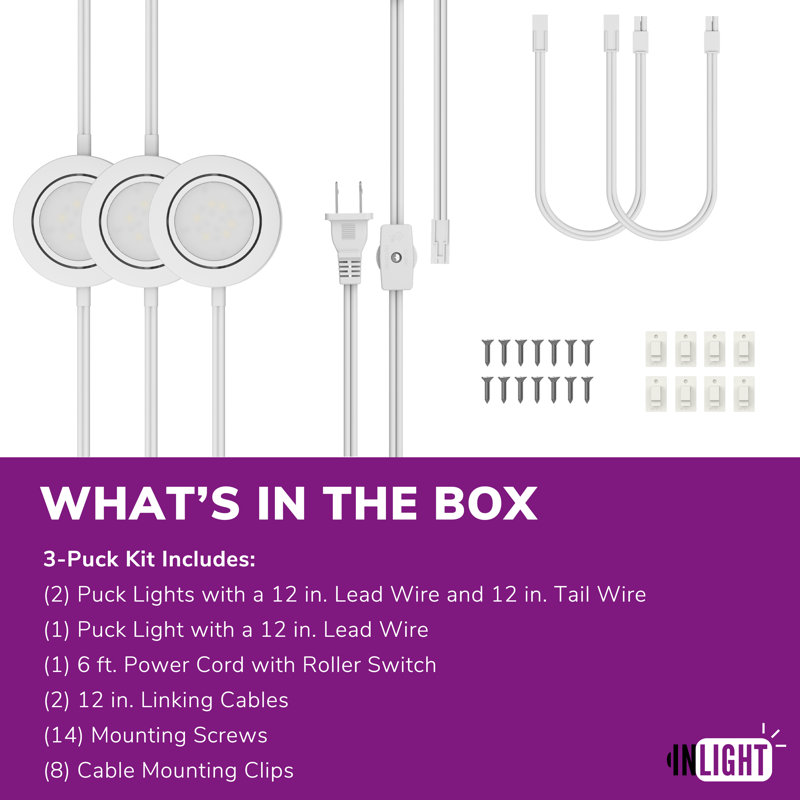 Getinlight Swivel Led Puck Light Kit With Etl List, Recessed Or Surface Mount Design Warm White 2700k Bronze Finished Power C