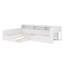 Lit plateforme simple en L avec lit gigogne et tiroir-439430670