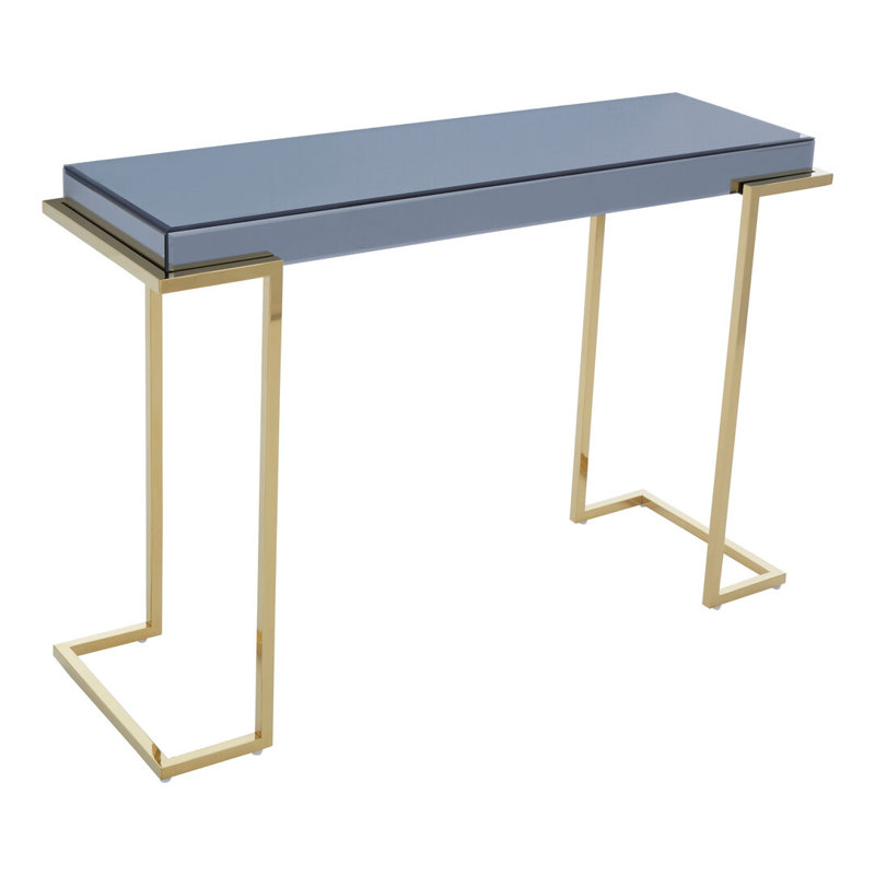 116cm Glass Top Console Table