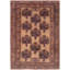 Tapis zone en laine brun/rouge 6 pi 10 po x 9 pi noué la finest rizbaft one-of-kind à main Binoche