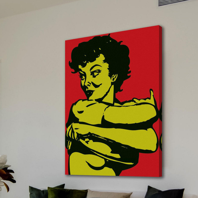 Impression d’art graphique sur toile tendue « Girl 2 » par Josh ruggs, H 30 po x l 20 po x P 1,5 po