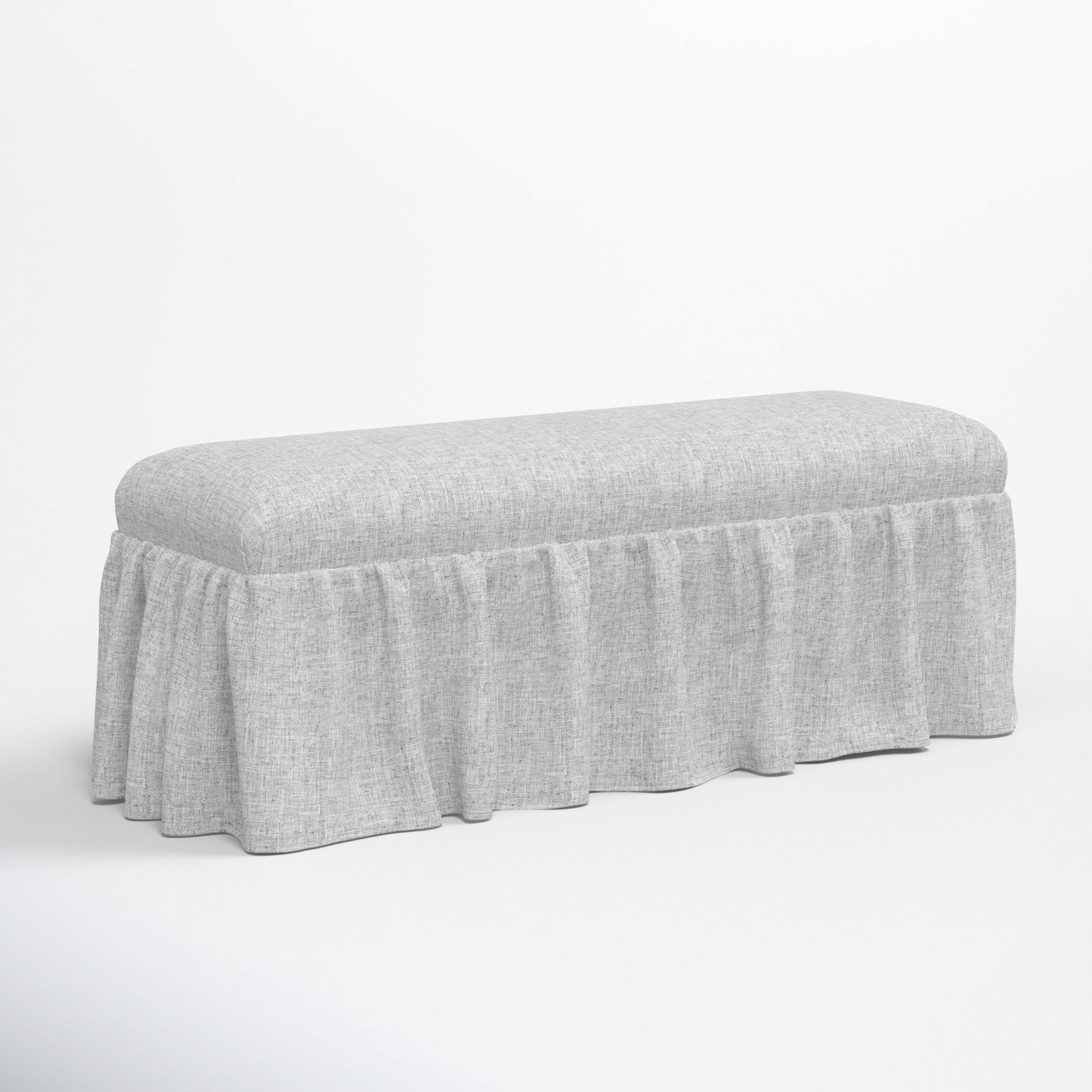 Maggie 52" Bench, Zuma Pumice Textured Linen