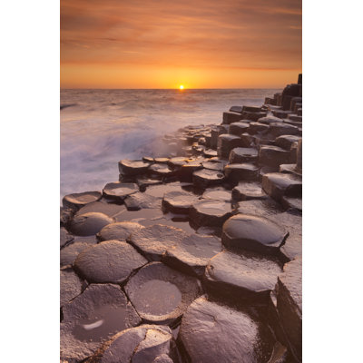 Giant's Causeway at Sunset - Photographie sur toile tendue