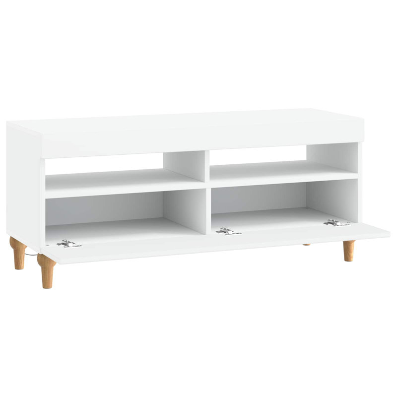 TV Stand, 43cm H x 100cm W x 35cm D, White