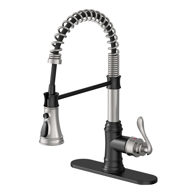  Robinet de cuisine VIBRANTBATH, Noir / nickel