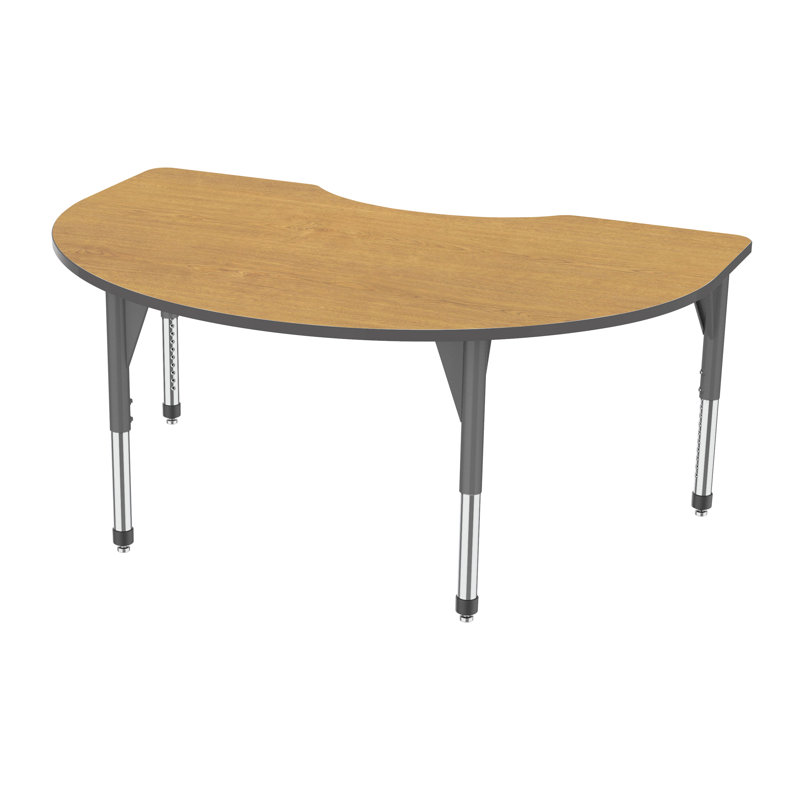 Table d'activité à hauteur réglable pour les reins Premier Series, Gris, Chêne Solaire