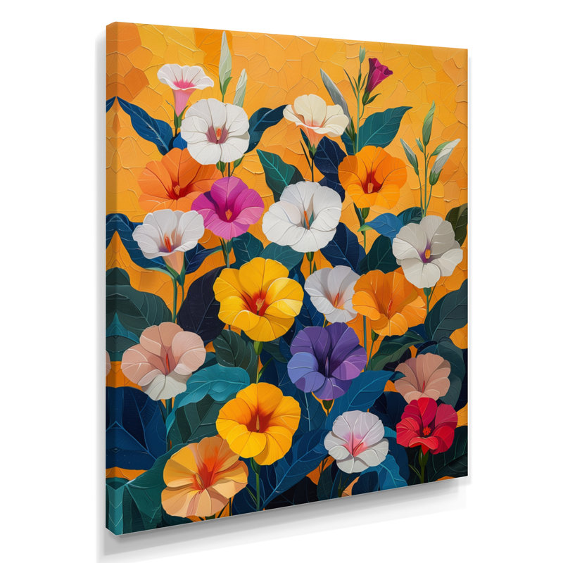 «Orange Glory Garden», impression d'art mural, H 12 po x l 20 po, Toile tendue