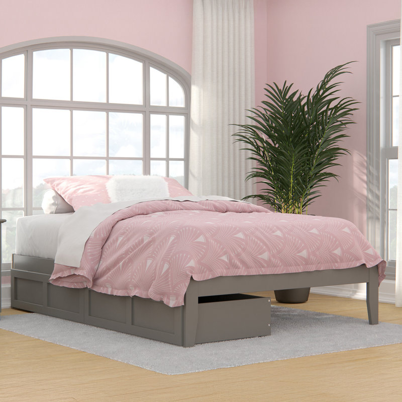 Aayanna Panel Storage Bed, Full, Gray