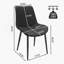 Chaise en polyuréthane avec pieds en métal-340404718
