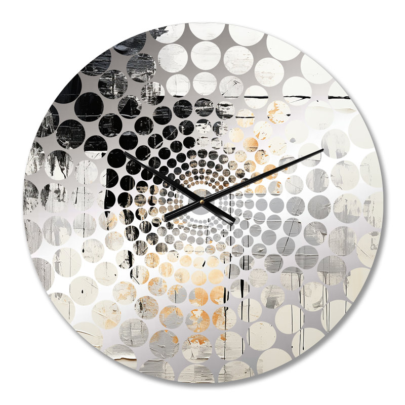 Vernados - Horloge murale peinture abstraite, Médium