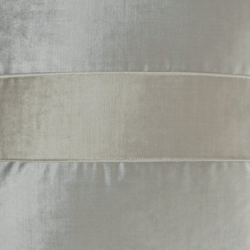 Iridescence Band Square Pillow Cover & Insert, Silver, 22"H x 22"W