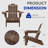 Ayanda HDPE Folding Adirondack Chair With Dual Cup Holder(Set Of 2)-603688847