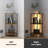 3 Tier Corner Shelf With LED Light,Bookcase For Small Spaces