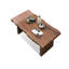 Table basse brune en bois massif-1242230827