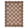 Washable Scalloped Rug Modern Checkerboard Rug Non Slip, Soft Non Shedding Thin Carpet, Indoor Low Pile Foldable Carpet, Contemporary Printed Mat for Living Room Bedroom