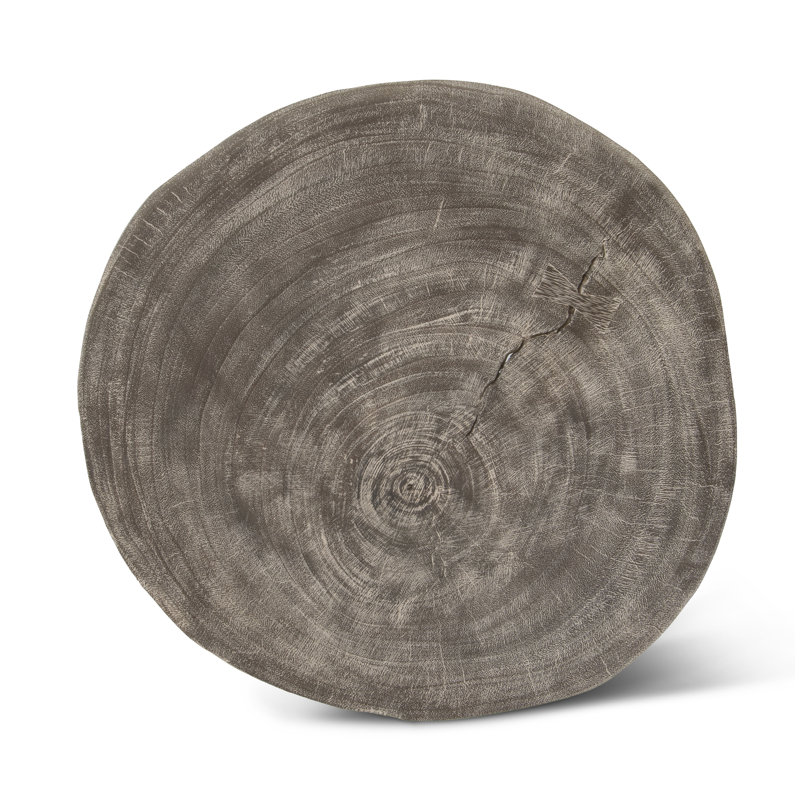 Crosscut Solid Wood 3 Legs End Table