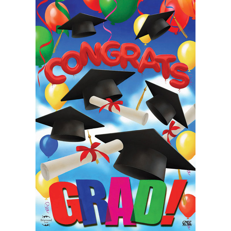 Congrats Graduation House Flag