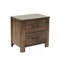 Table de chevet en bois avec finition chêne et table de chevet en bois avec 2 tiroirs