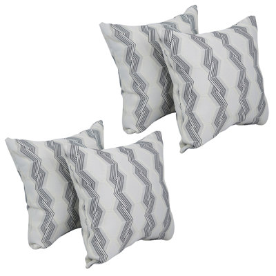 17-Inch Jacquard Throw Pillows With Inserts (Set Of 4)