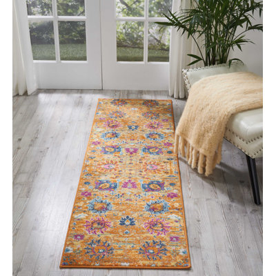 Tapis orange transitionnel Augusta