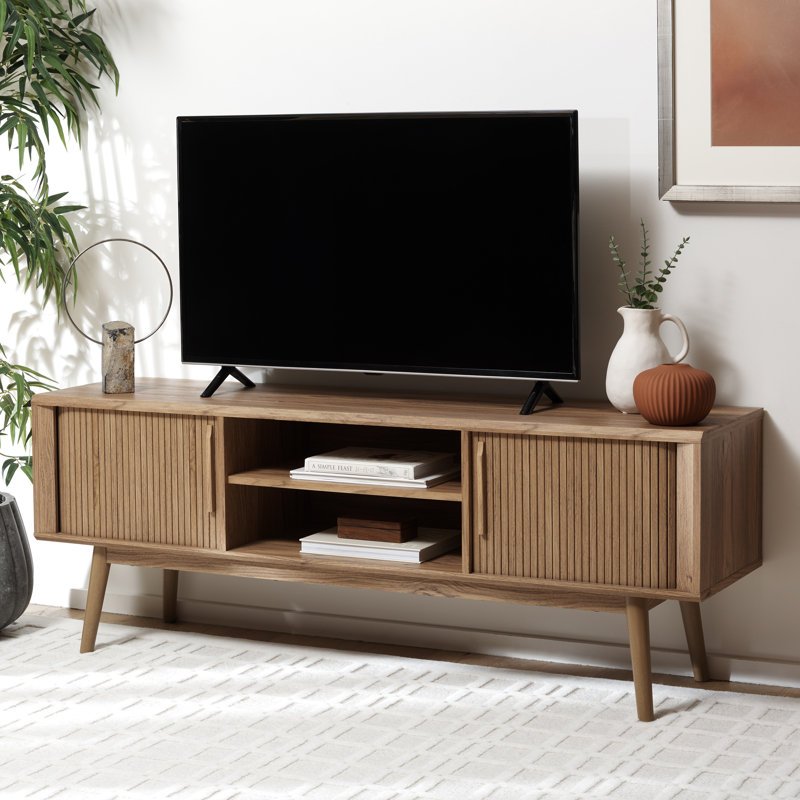 Johnye Storage TV Stand, Oak
