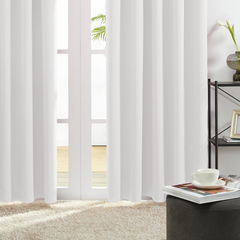 Northmoore Room Darkening Curtain Pair, 42" W x 63" L, Grayish White