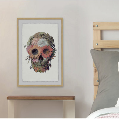«Alfonsi», impression encadrée «Floral Skull»