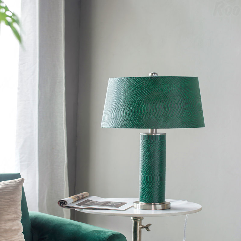 Lampe de table - Matériau en cuir