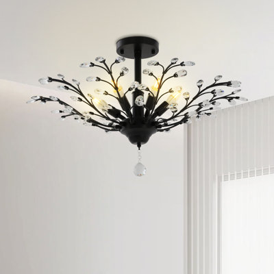 Apolonija 5-Light Dimmable Branch Crystal Creative Chandelier