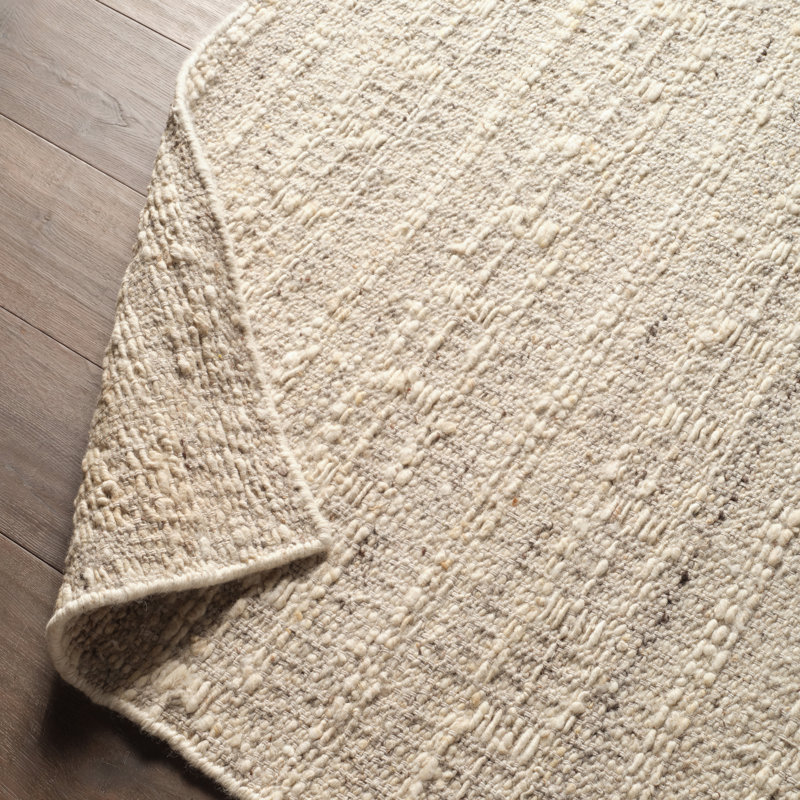 Jaipur Living Caldara LEO07 Handmade Solid Beige and Ivory Area Rug (9'x12'), Rectangle 8' x 10'