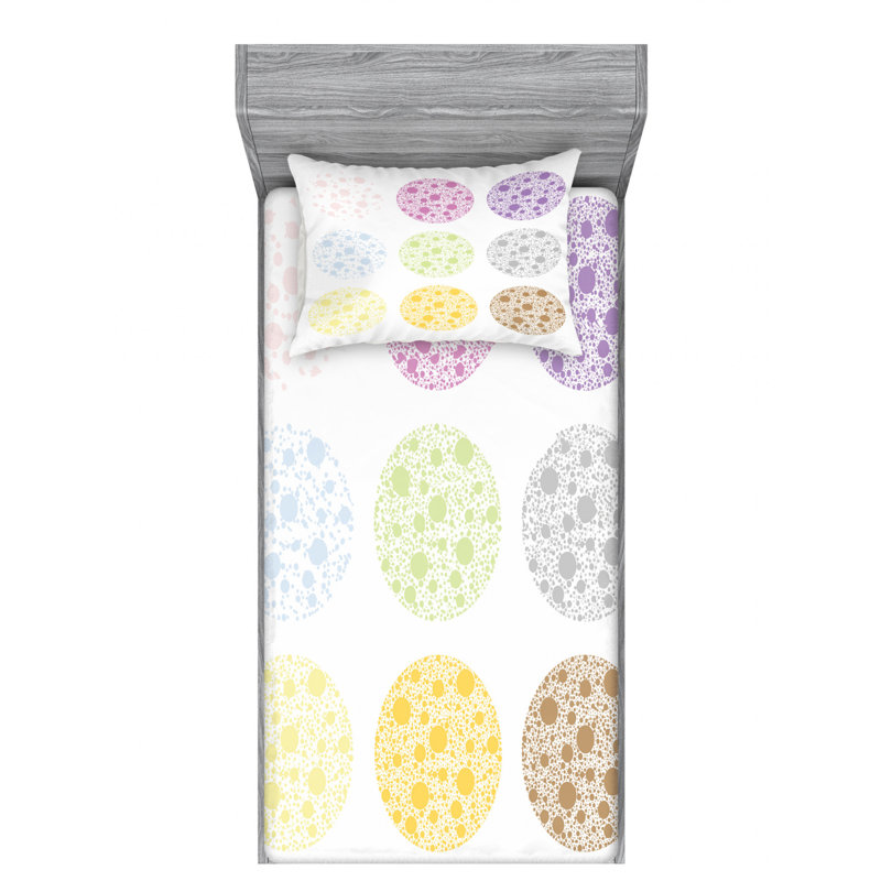 Diyari Microfiber Sheet Set, Twin Sheet Set with Fitted Sheet