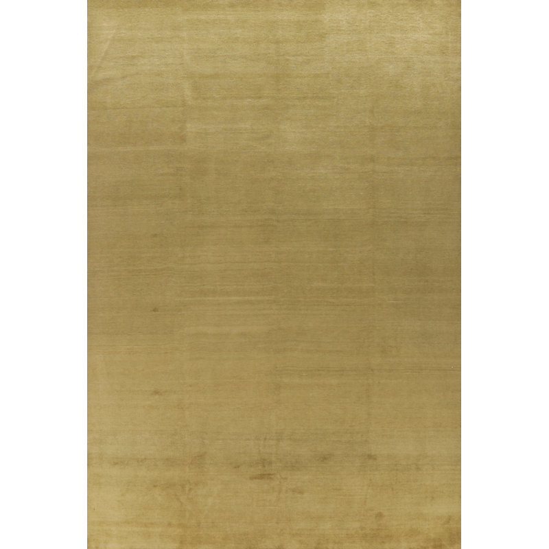 Tapis uni vert Gabbeh 10 x 14