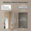 Armoire à pharmacie de salle de bain sans miroir avec miroir, montage encastré ou en surface, tablettes réglables en verre trempé, rangement grande capacité, porte réversible, argenté l 20 po x H 28 po-428815006-428814979
