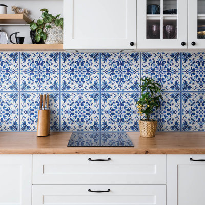 Suzanne 30x30 cm Pvc Mosaic Sheet in Blue