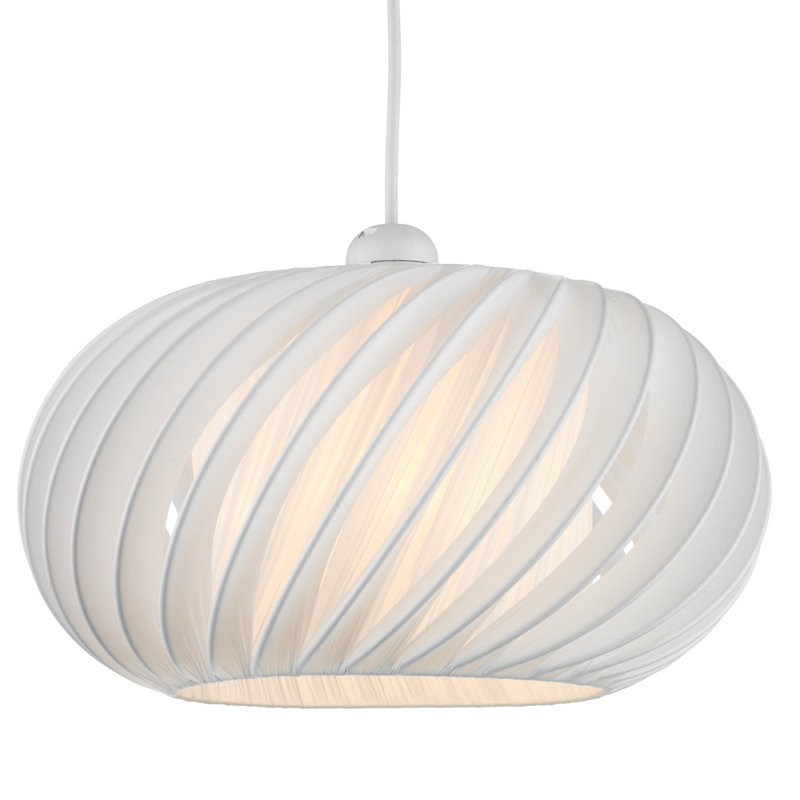 19cm H Plastic Novelty Pendant Shade ( Screw On ) in White