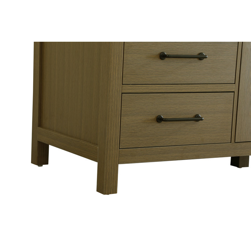 Meuble-lavabo simple 60 po_Traditional_VF60660, Châtaignier brun