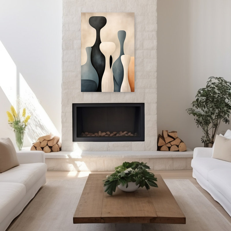 Art contemporain, art contemporain abstrait, H 48 po x l 32 po