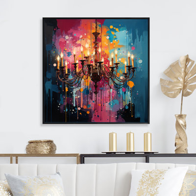 " Chandelier Retro Glamour Pointillism II "