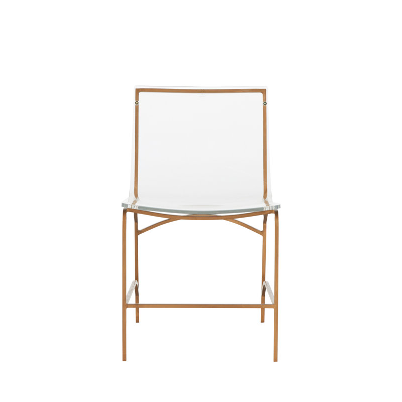 Penelope Side Chair in Clear, Gold